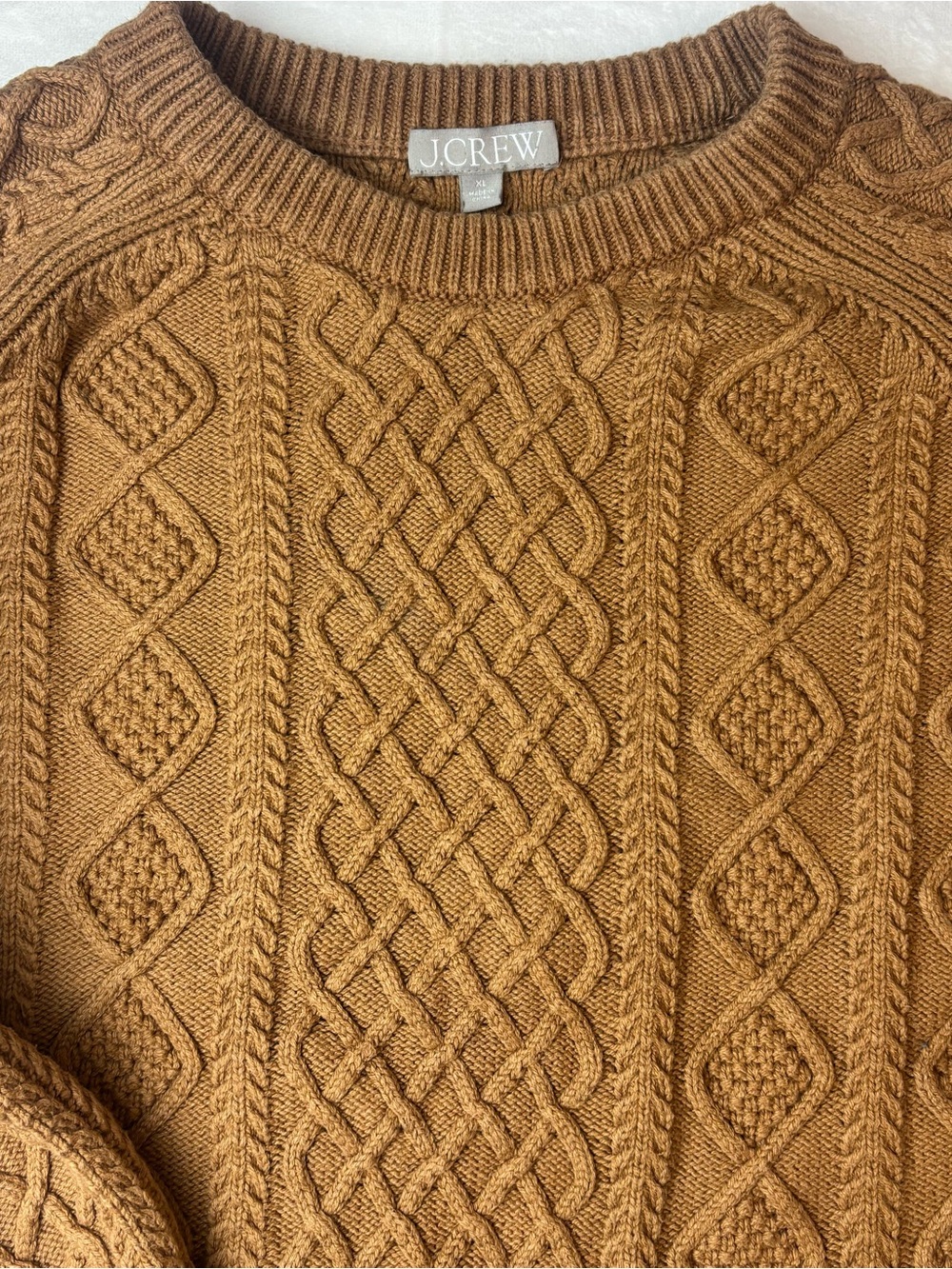J. Crew Fisherman’s Sweater | Camel | Women’s XL